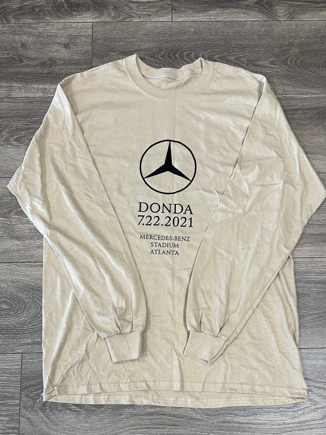 Kanye West Donda Atlanta Listening Event L/S Tee Cream (Used)