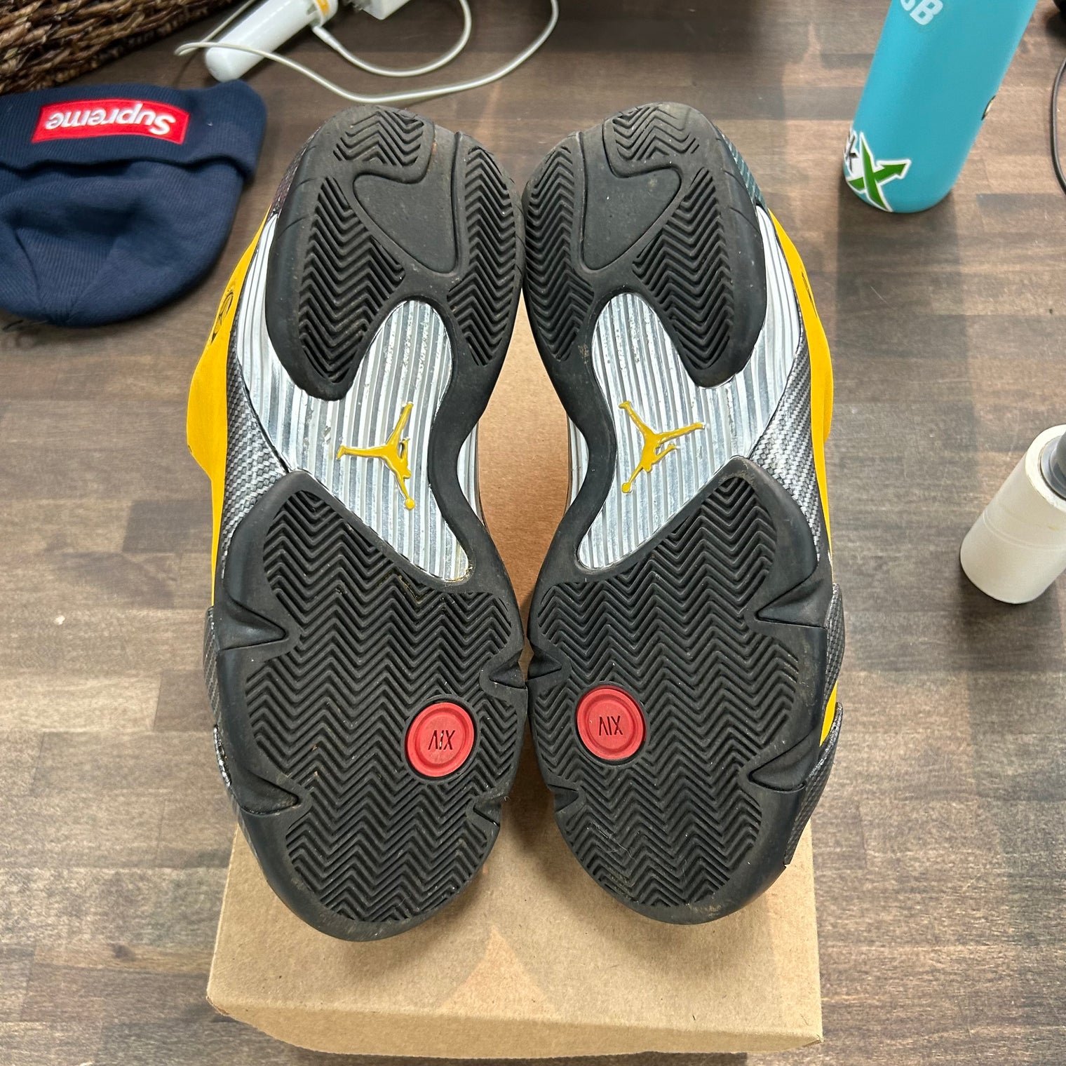 University Gold Jordan 14 Retro (USED, No Box)