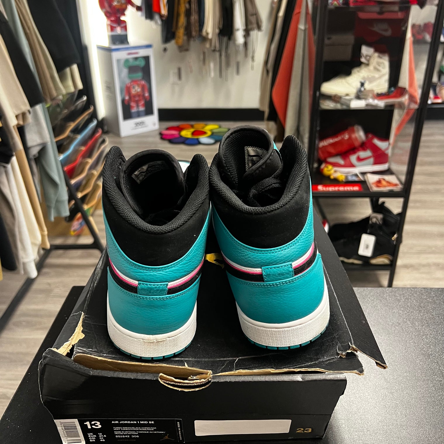 South Beach Jordan 1 Mid (USED)