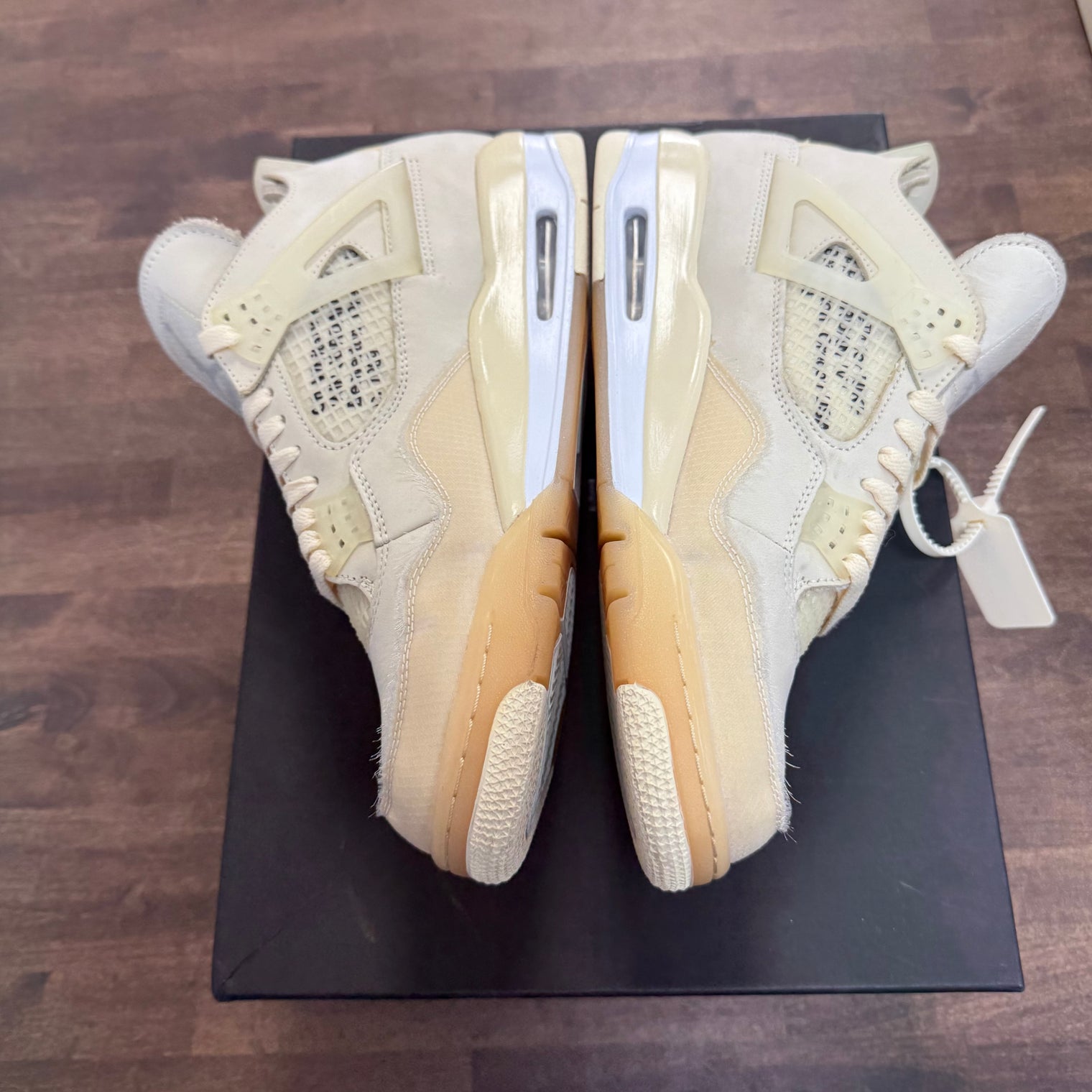 Off-White Sail Jordan 4 (W) (USED, No Box)