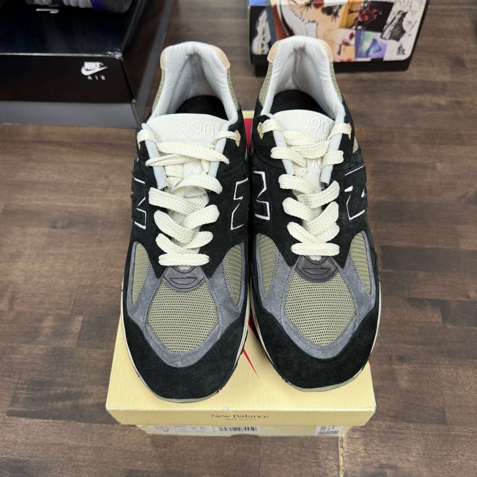 MiUSA Teddy Saints Black True Camo New Balance 990V2 (USED)