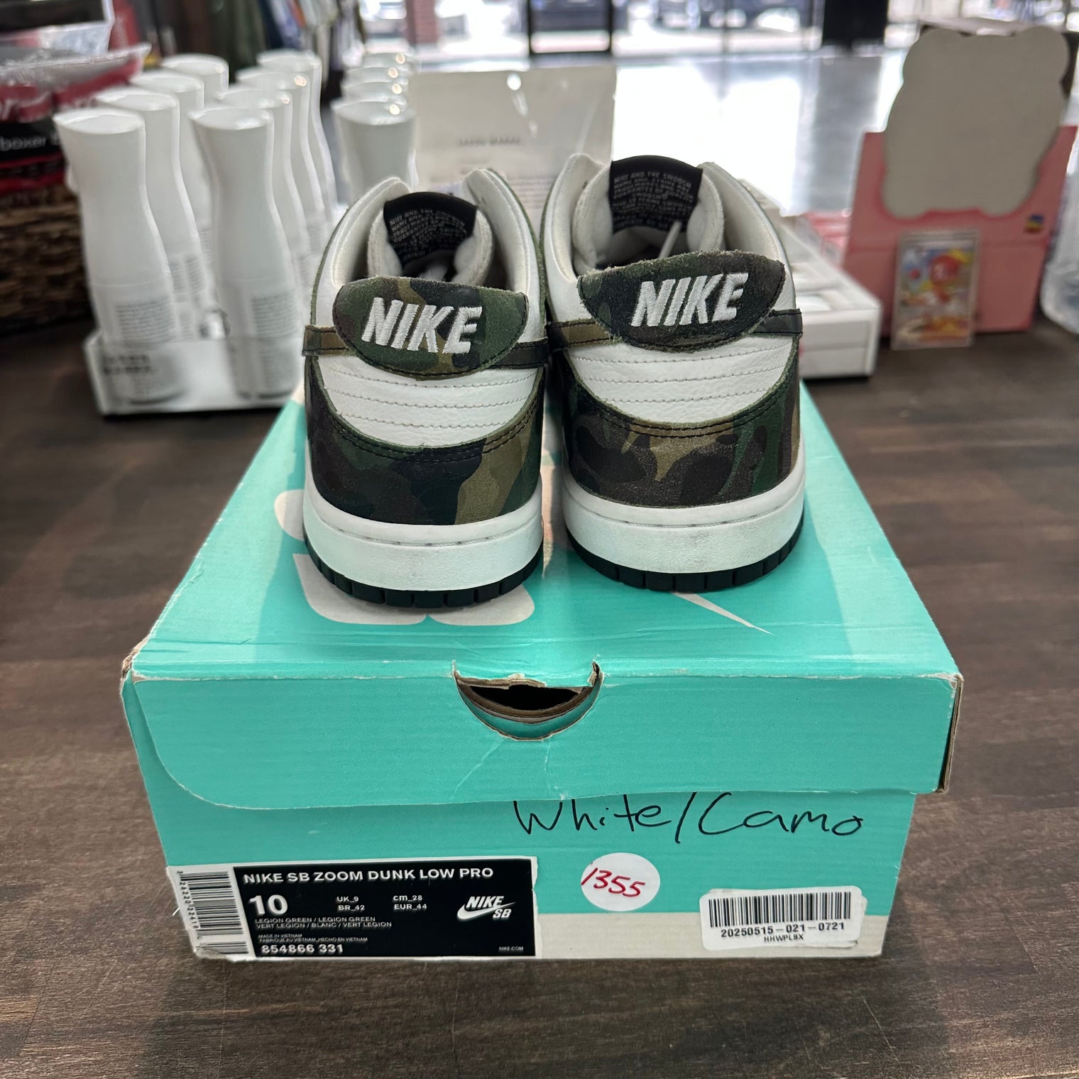 Camo Legion Green SB Dunk Low (USED)