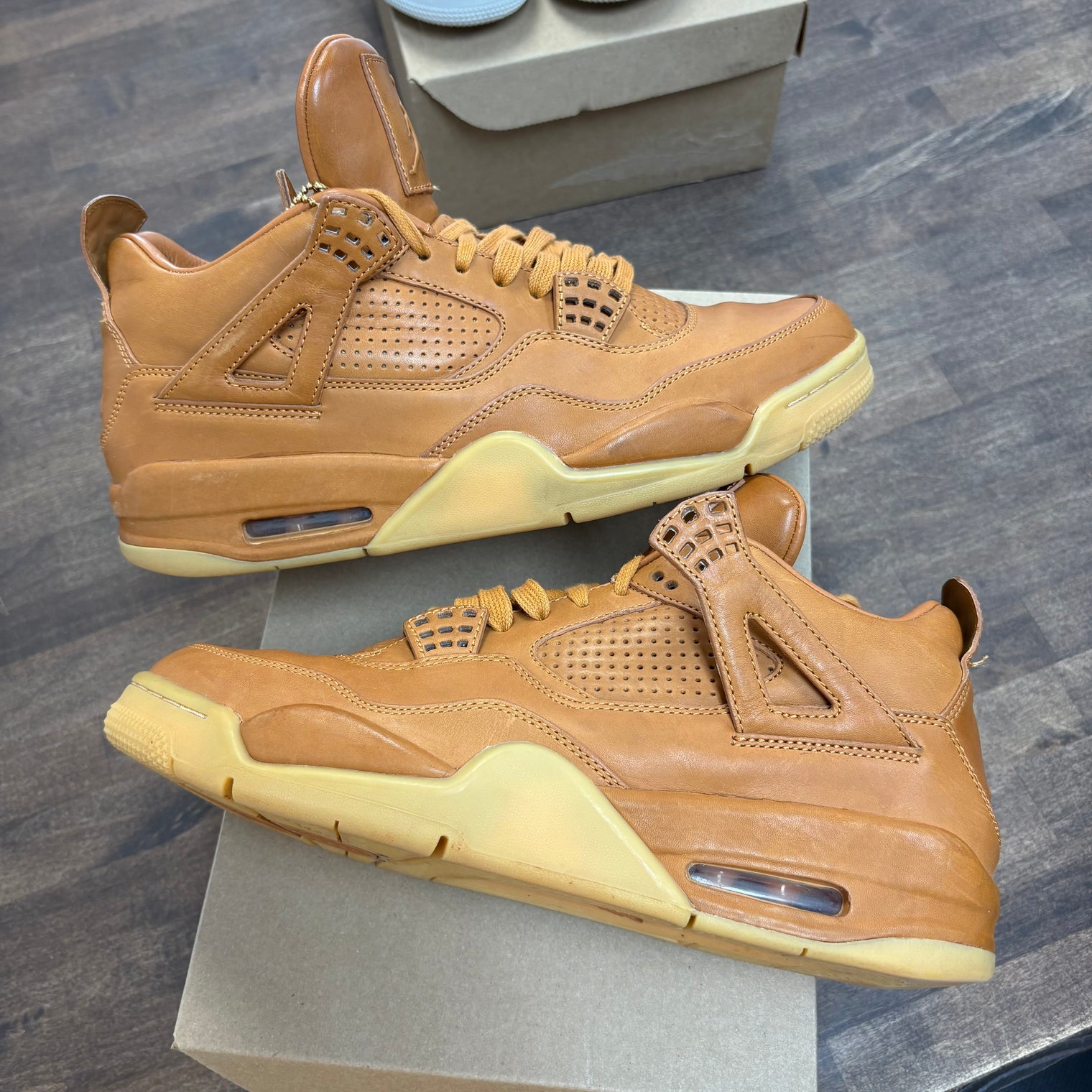 Wheat Pinnacle Jordan 4 Retro (USED,NO BOX)