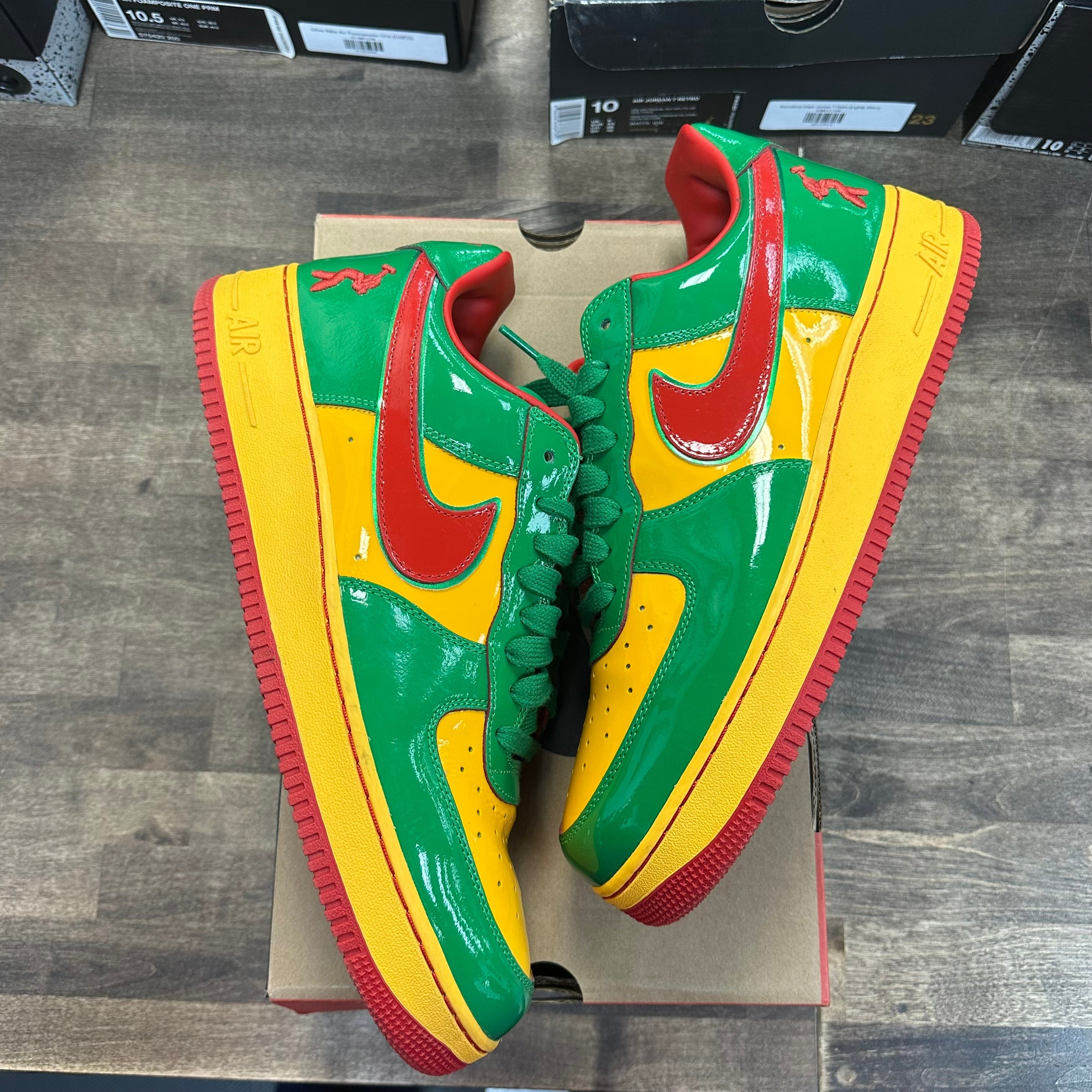 Nike Lil Yatchy Concrete Boys Lucky Green Nike Air Force 1 Low (USED) Size 14 (Pre-Owned) - Image 1