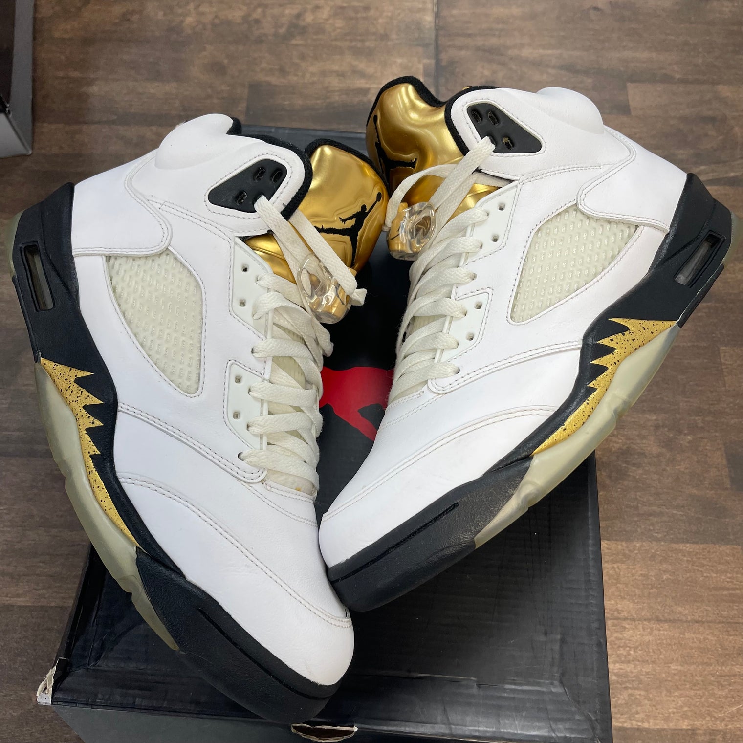Olympic Gold Metal Jordan 5 (USED)