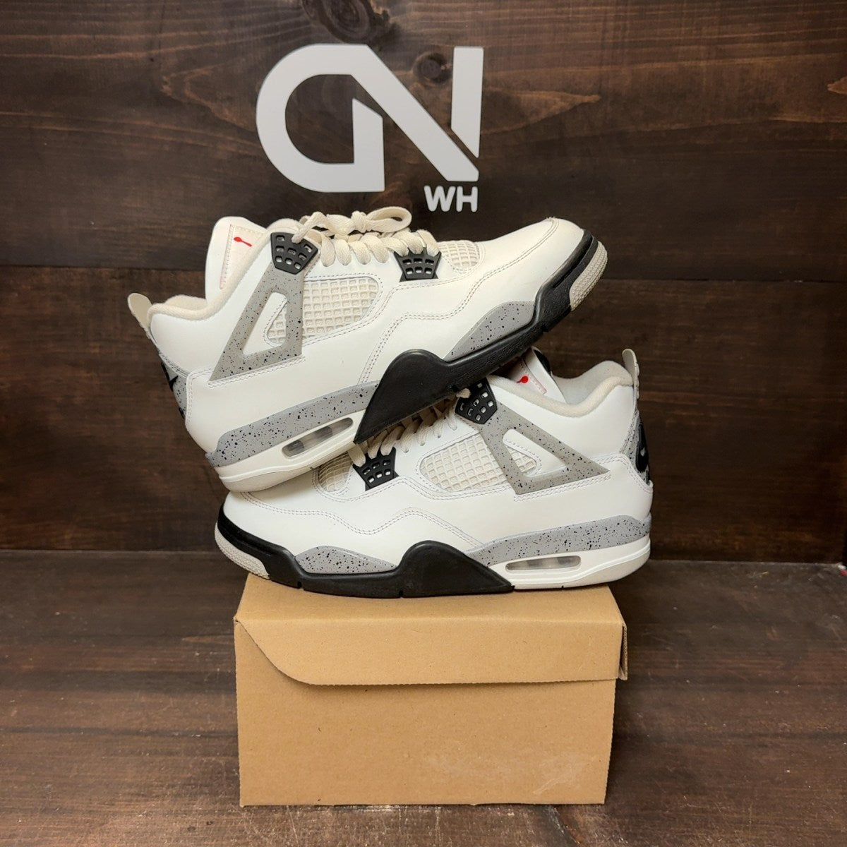 Jordan 4 Retro White Cement (2025) Size 8 (Pre-Owned) - Image 1