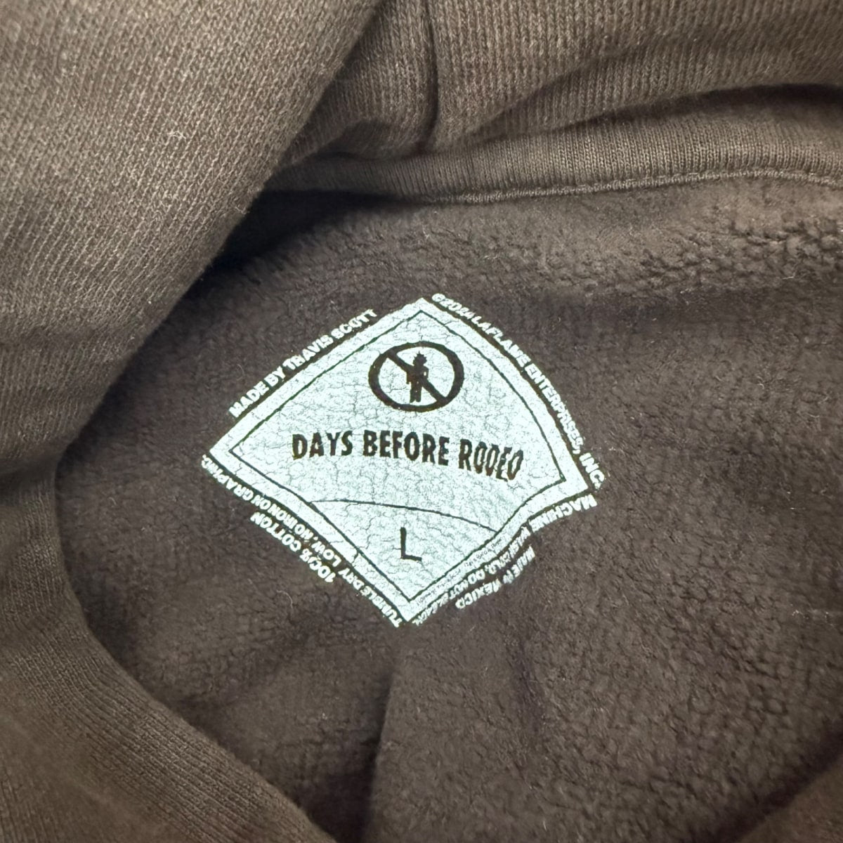 Cactus Jack by Travis Scott x Sp5der Days Before Rodeo Hoodie 'Brown' Size L (Pre-Owned) - Image 3