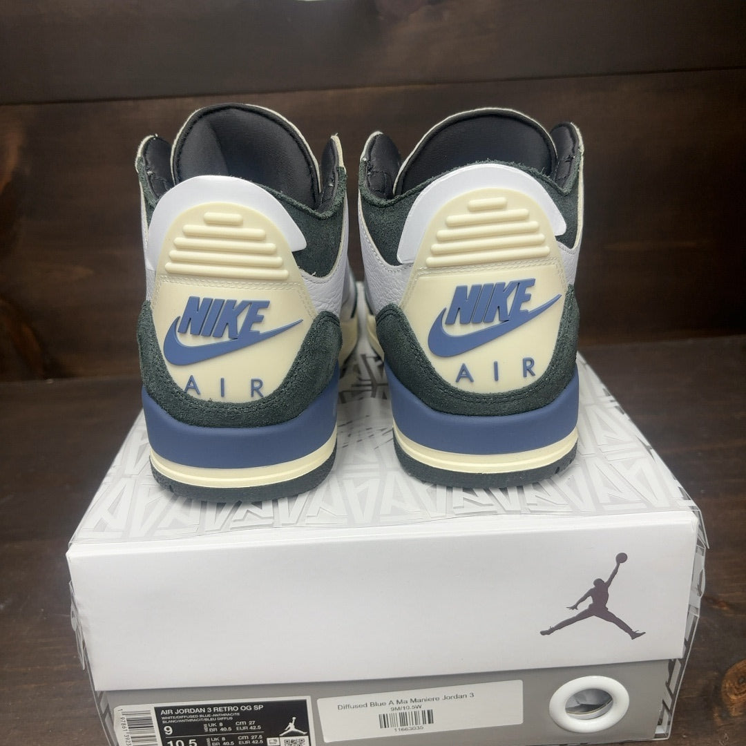 Jordan 3 Retro OG SP A Ma Maniére Diffused Blue Diffused Blue Size 9 (Pre-Owned) - Image 5