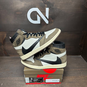 Jordan 1 Retro High OG SP Travis Scott Mocha Size 10 (Pre-Owned) - Image 1