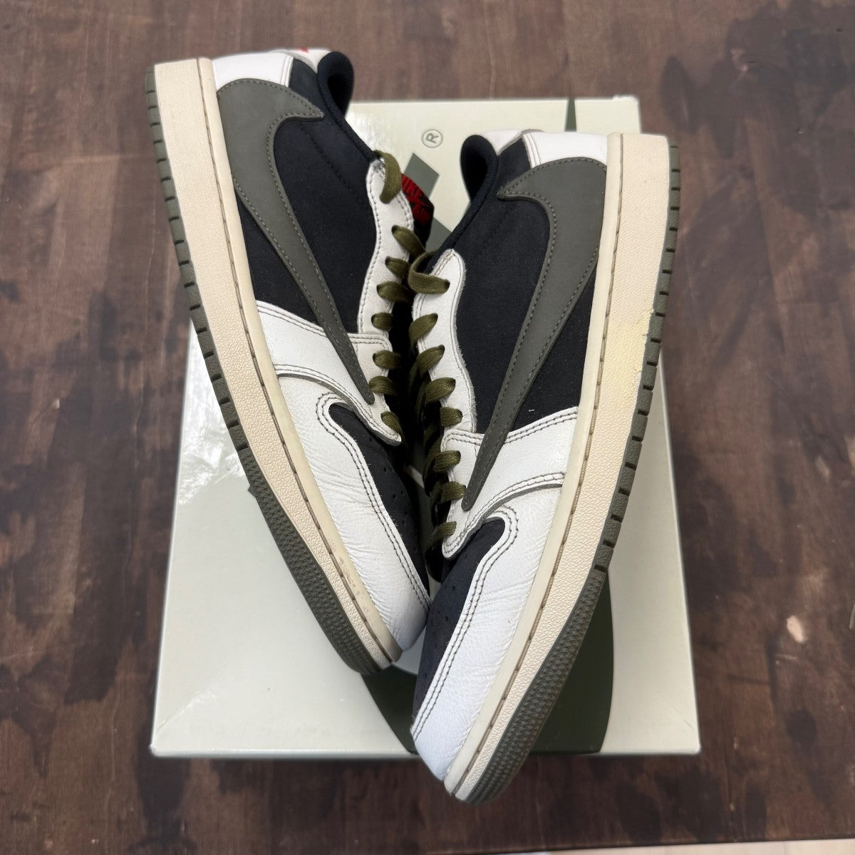 Jordan 1 Retro Low OG SP Travis Scott Olive (Women's) - Image 1