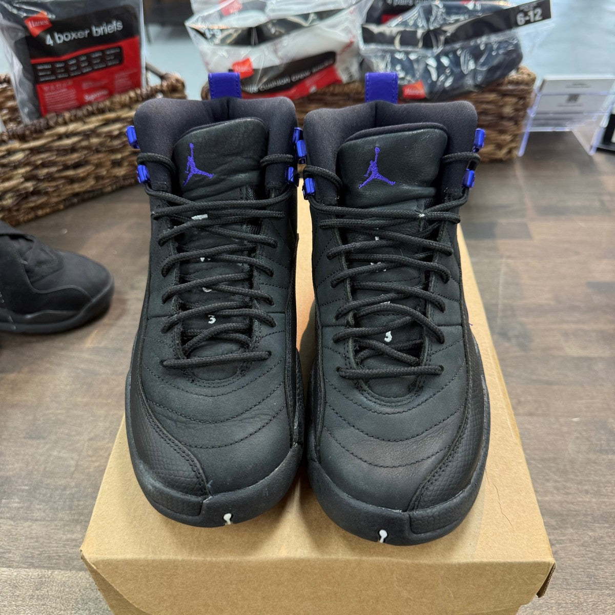 Jordan 12 Retro Black Dark Concord (GS) Size 6.5Y (Pre-Owned) - Image 3