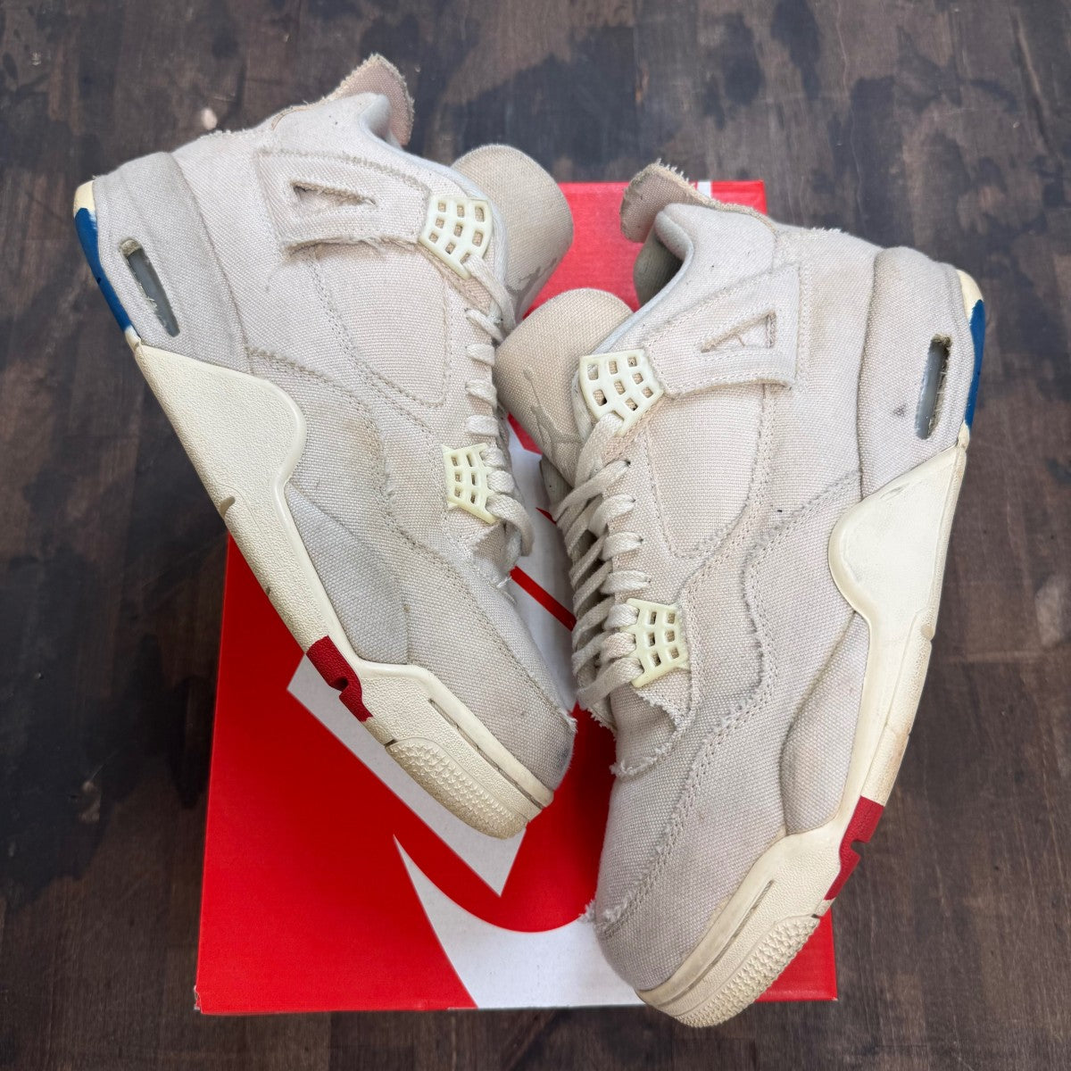 Jordan 4 Retro Blank Canvas (Women's) Size 10.5W (Pre-Owned) - Image 1