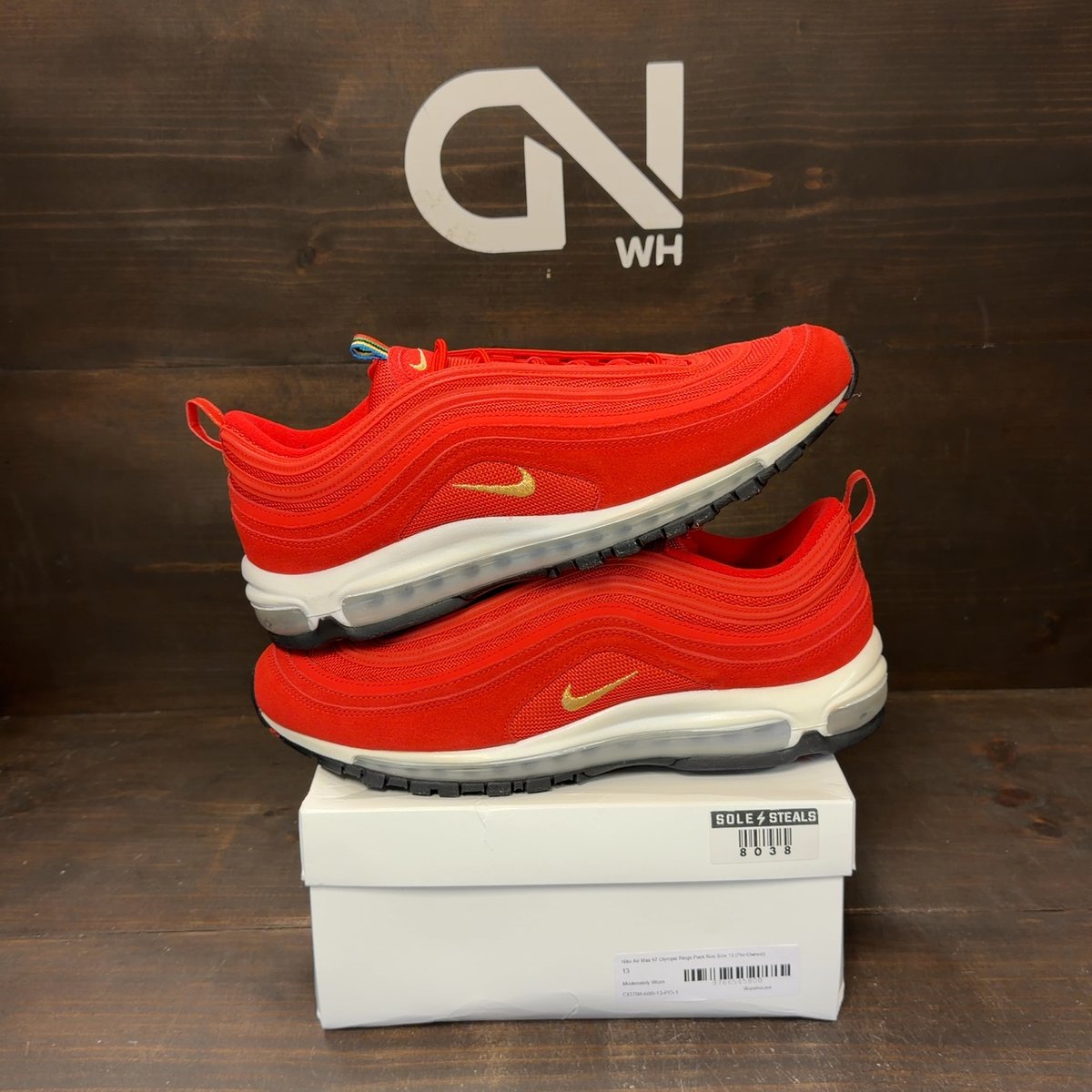 Nike Air Max 97 Olympic Rings Pack Red Size 13 (Pre-Owned) - front