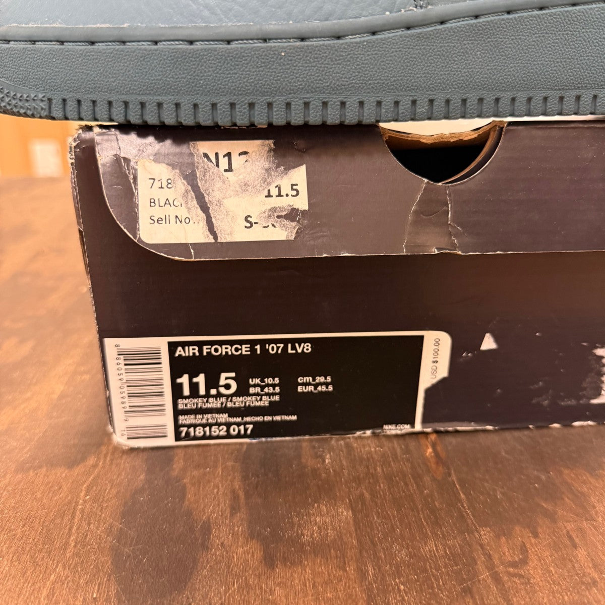 Nike Air Force 1 Low '07 LV8 'Smokey Blue' Size 11.5 (Pre-Owned) - Image 7