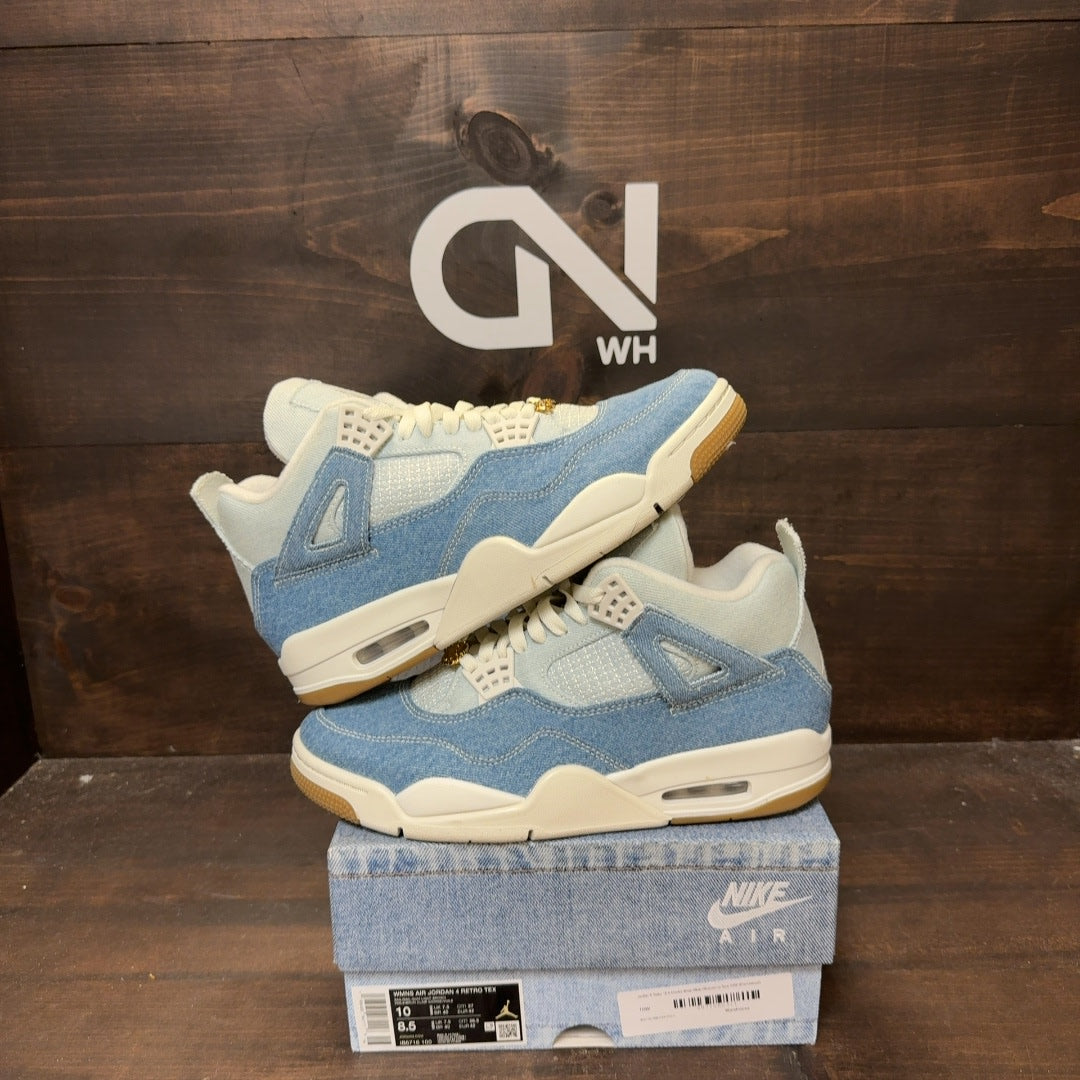 Jordan 4 Retro TEX Denim Worn Blue (Women's) - Image 1