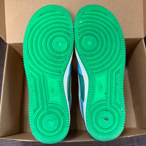 Nike Air Force 1 Low '07 Aquarius Blue Vapor Green Size 9 (Pre-Owned) - Image 7