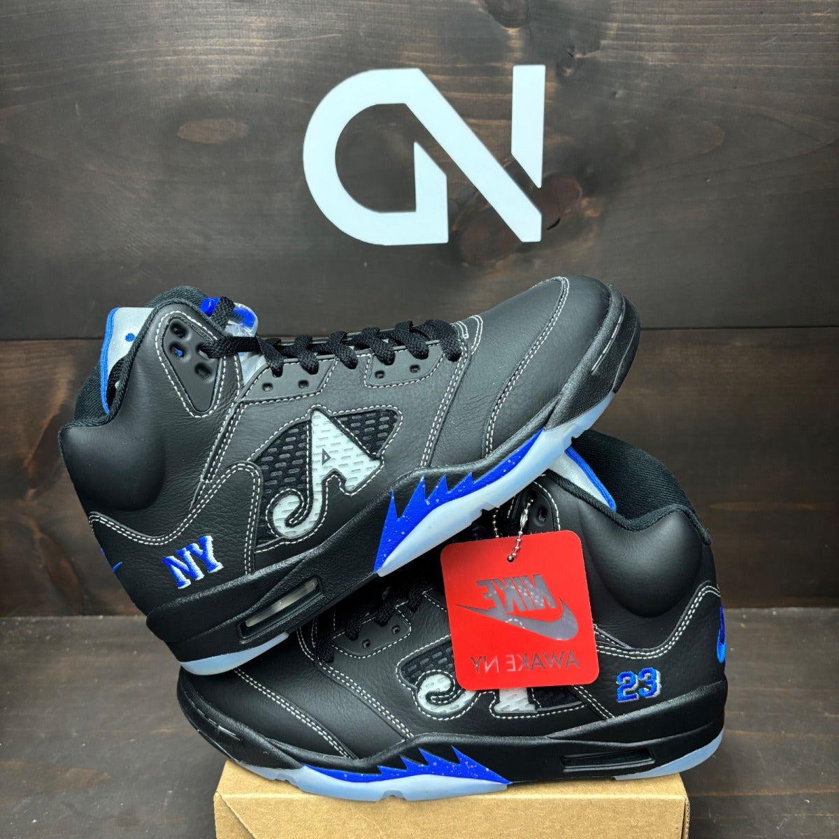 Jordan 5 Retro Awake NY Black Size 8.5 (Pre-Owned) - Image 1