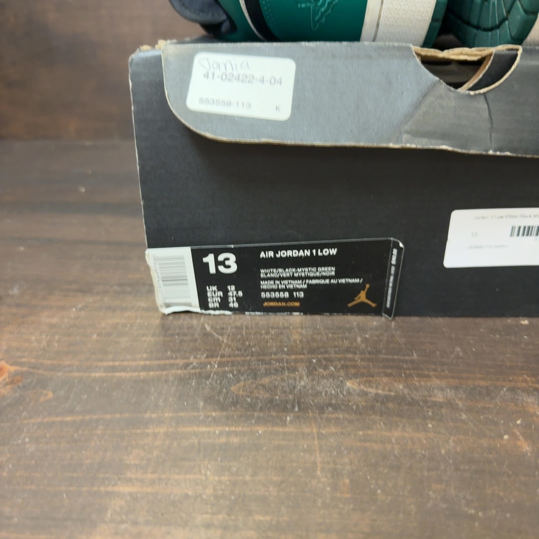 Jordan 1 Low White Black Mystic Green - Image 7