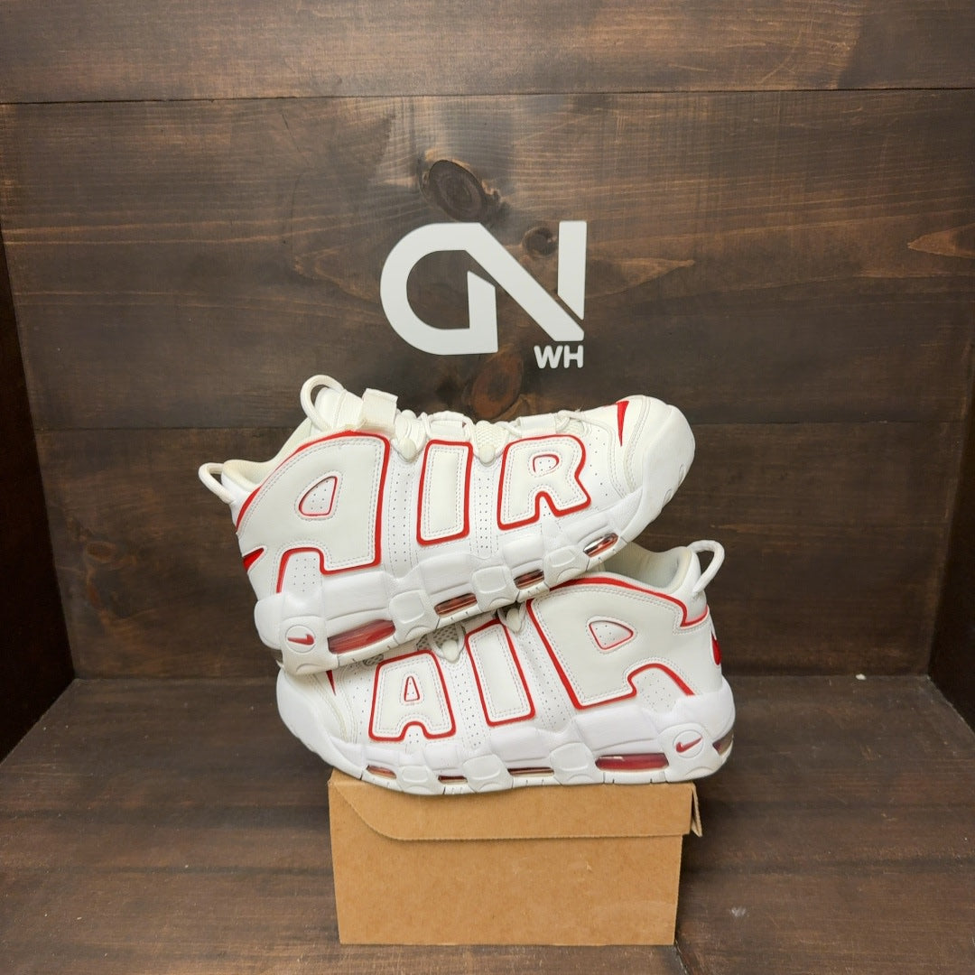 Nike Air More Uptempo White Varsity Red Outline Size 9.5 (Pre-Owned) - Image 1