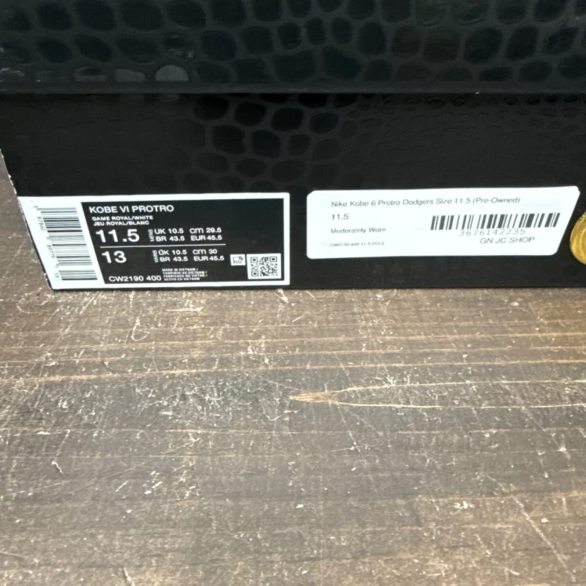 Nike Kobe 6 Protro Dodgers Size 11.5 (Pre-Owned) - aux