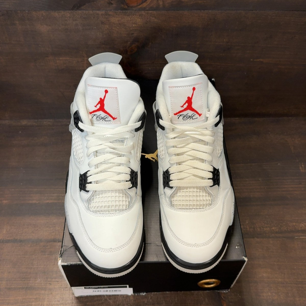 Jordan 4 Retro White Cement (2025) Size 10 (Pre-Owned) - Image 3