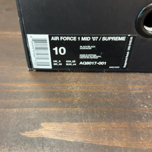 Nike Air Force 1 Mid Supreme NBA Black Size 10 (Pre-Owned) - aux