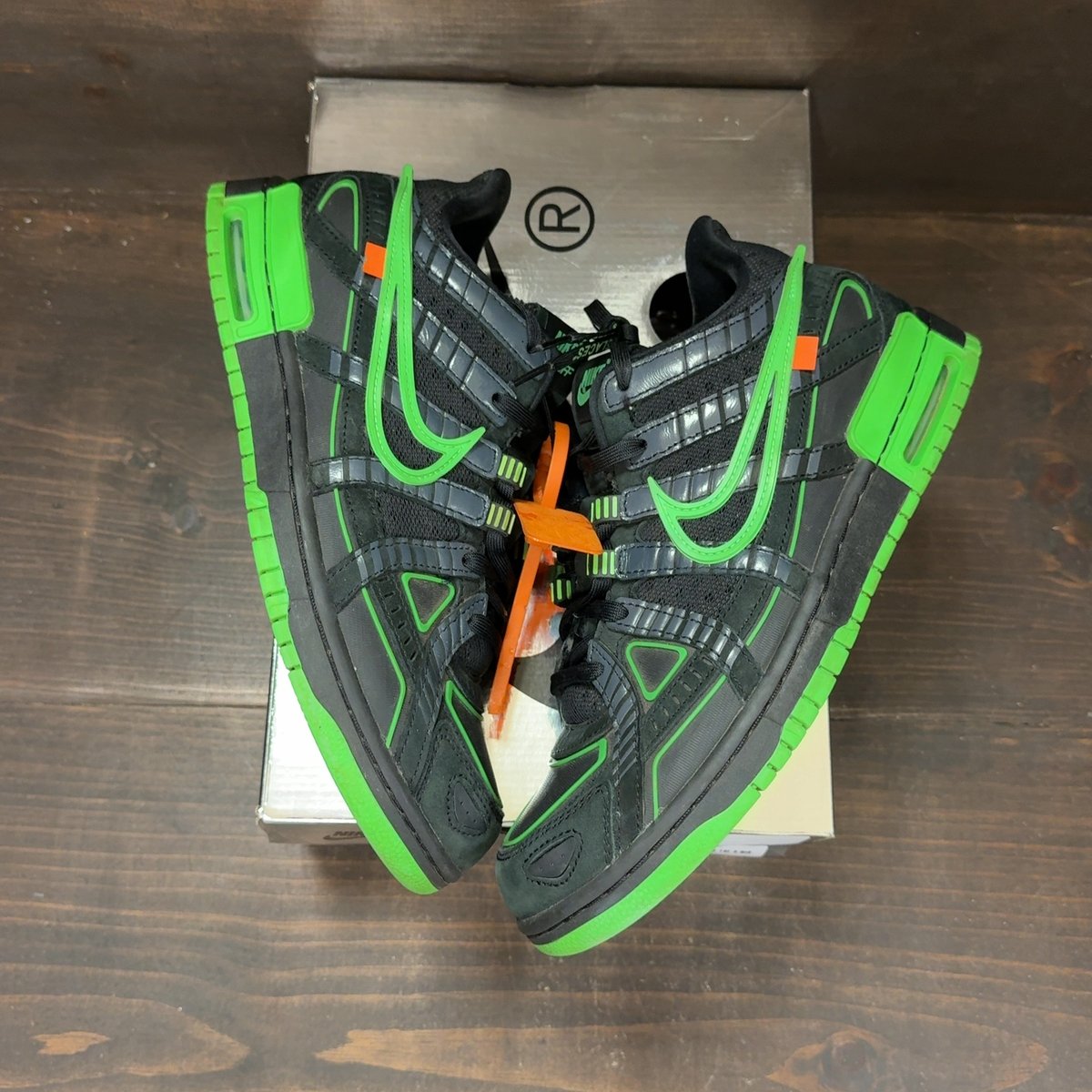 Nike Air Rubber Dunk Off-White Green Strike Size 9.5 (Pre-Owned) - back