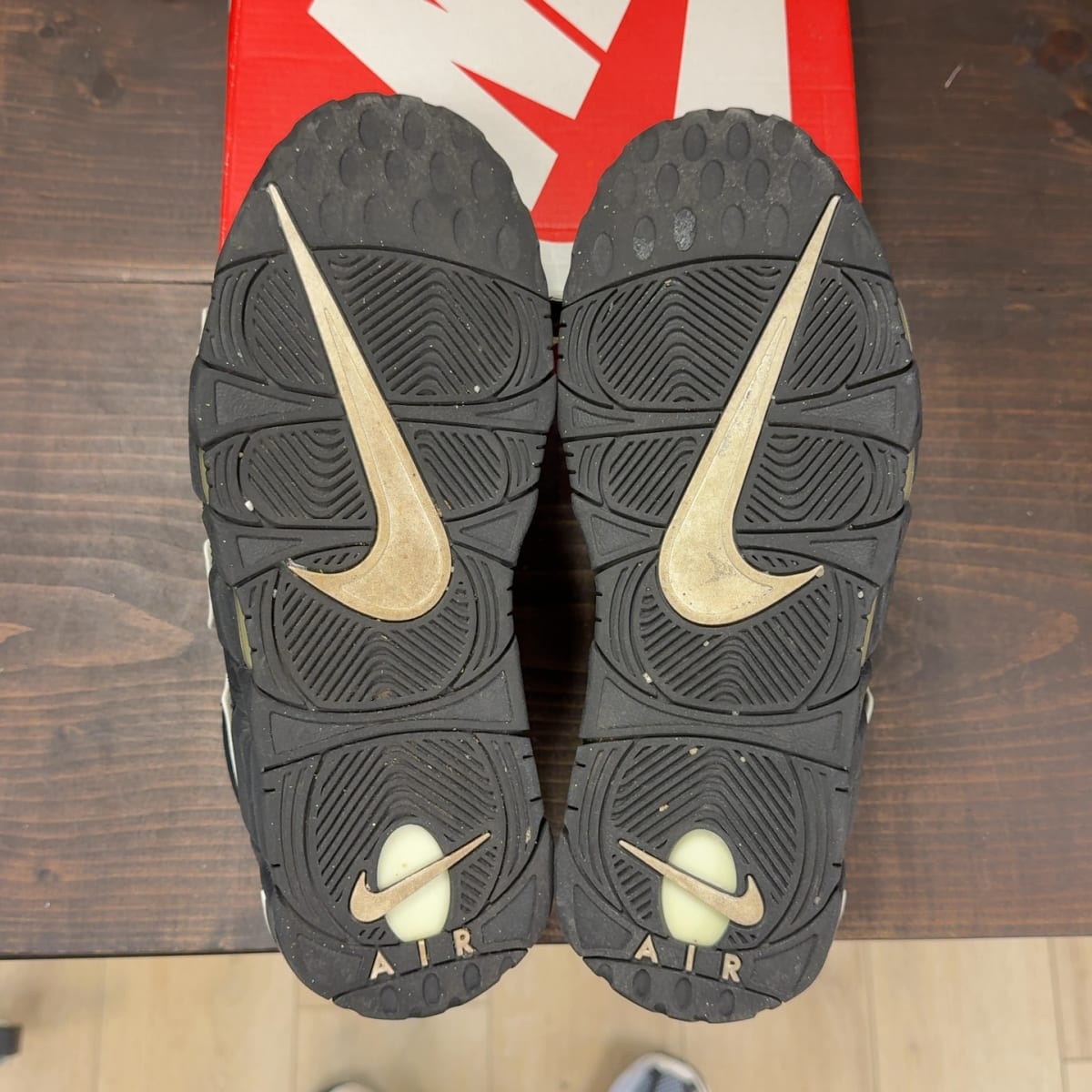 Nike Air More Uptempo Black White Size 9 (Pre-Owned) - aux