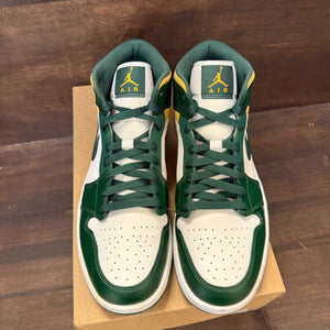 Jordan 1 Mid Sonics (2021) Size 10.5 (Pre-Owned) - Image 2