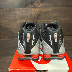 Nike Shox R4 Metallic Silver Black Picante Red (GS) - Image 5