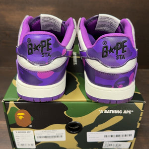 A Bathing Ape Bape SK8 Sta #1 M2 Purple Camo Size 9 (Pre-Owned) - aux
