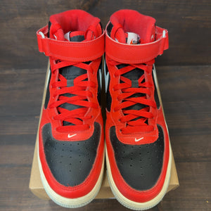 Nike Air Force 1 Mid LV8 Split Black Red Size 9.5 (Pre-Owned) - Image 3