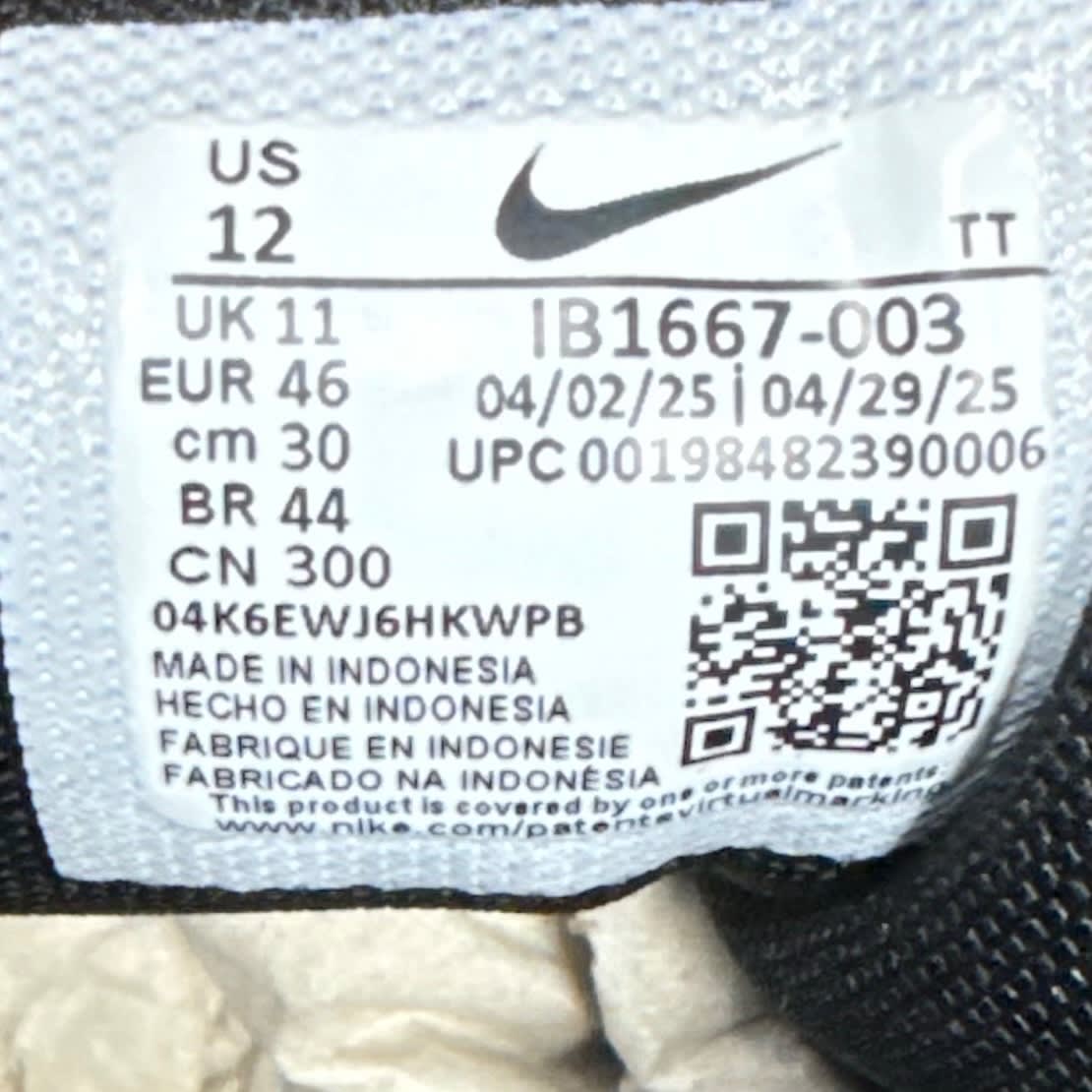 Nike Air Max 95 OG Big Bubble Black White Metallic Silver Size 12 - aux