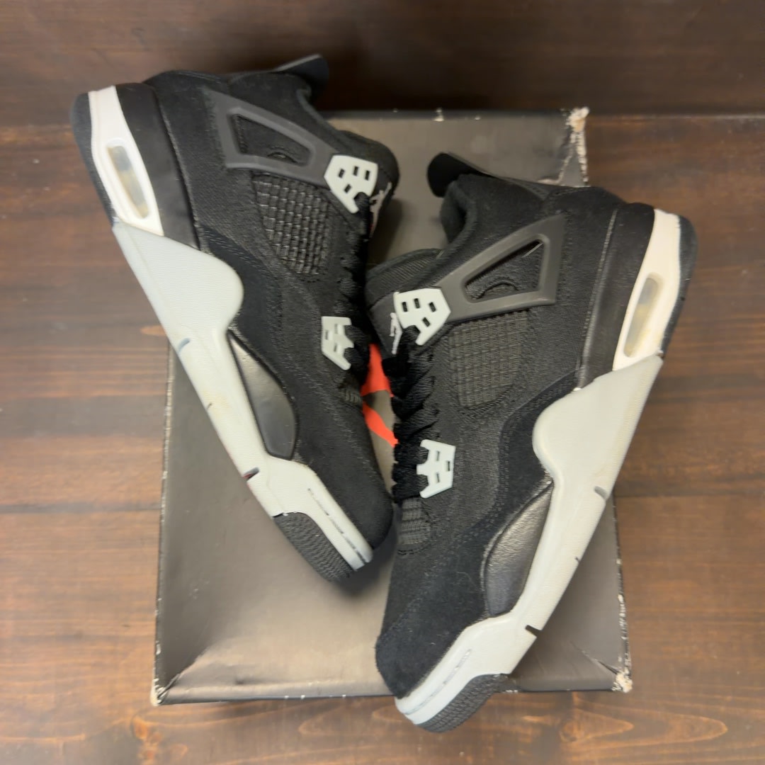 Jordan 4 Retro Black Canvas (GS) - Image 2