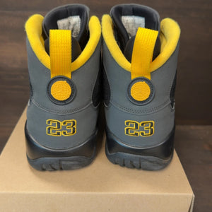 Jordan 9 Retro Dark Charcoal University Gold Size 11 (Pre-Owned) - Image 5