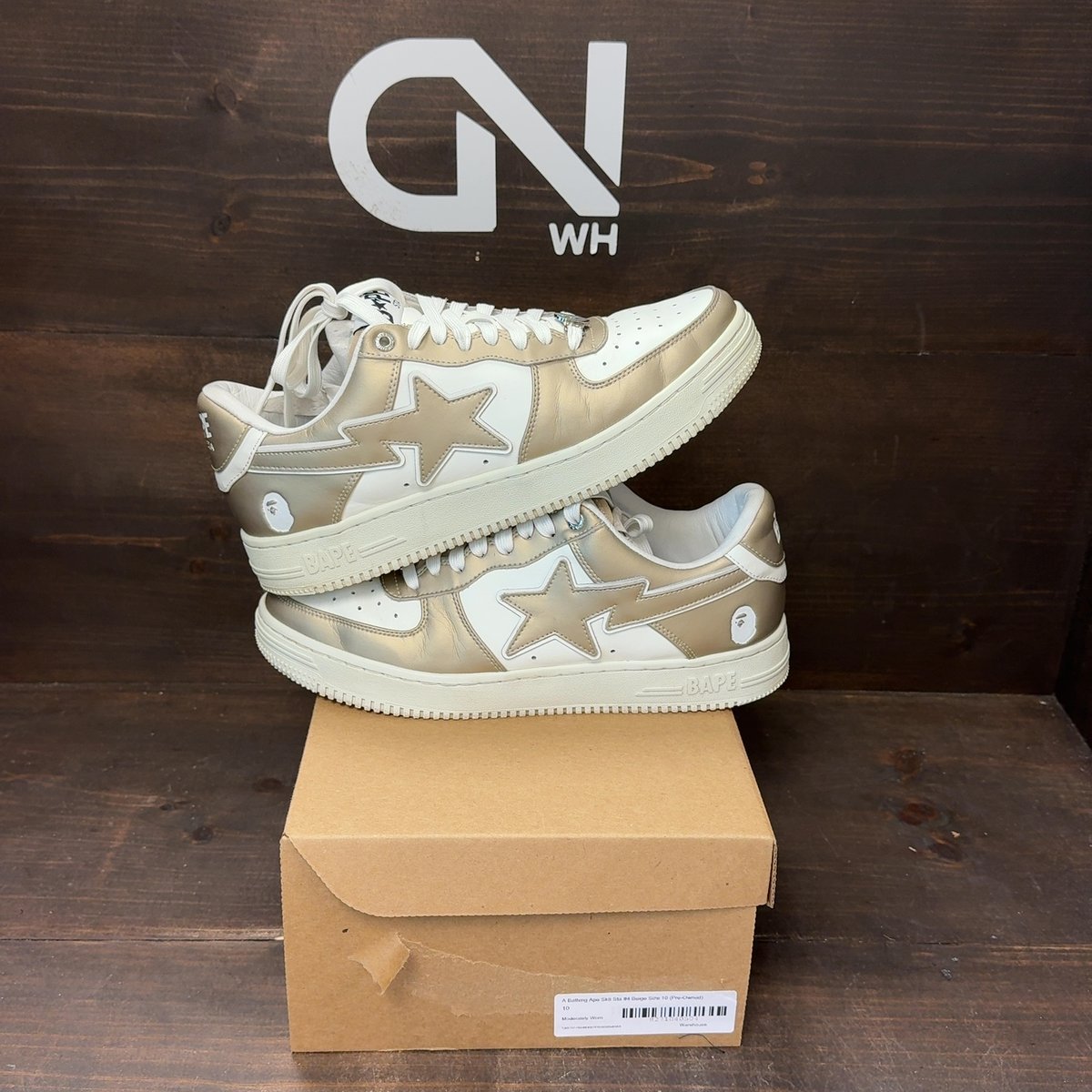 A Bathing Ape Sk8 Sta #4 Beige Size 10 (Pre-Owned) - front