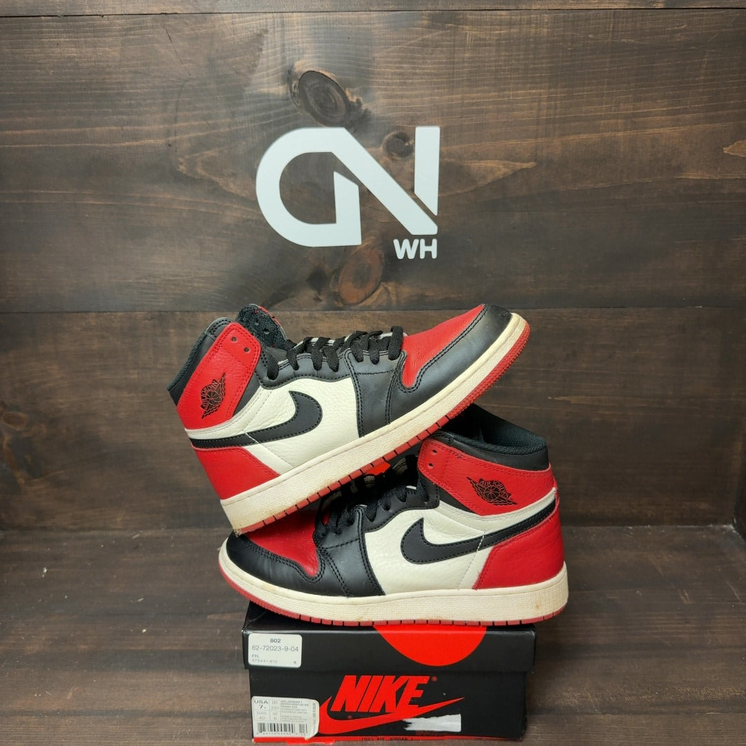 Jordan 1 Retro High Bred Toe (GS) Size 7Y (Pre-Owned)