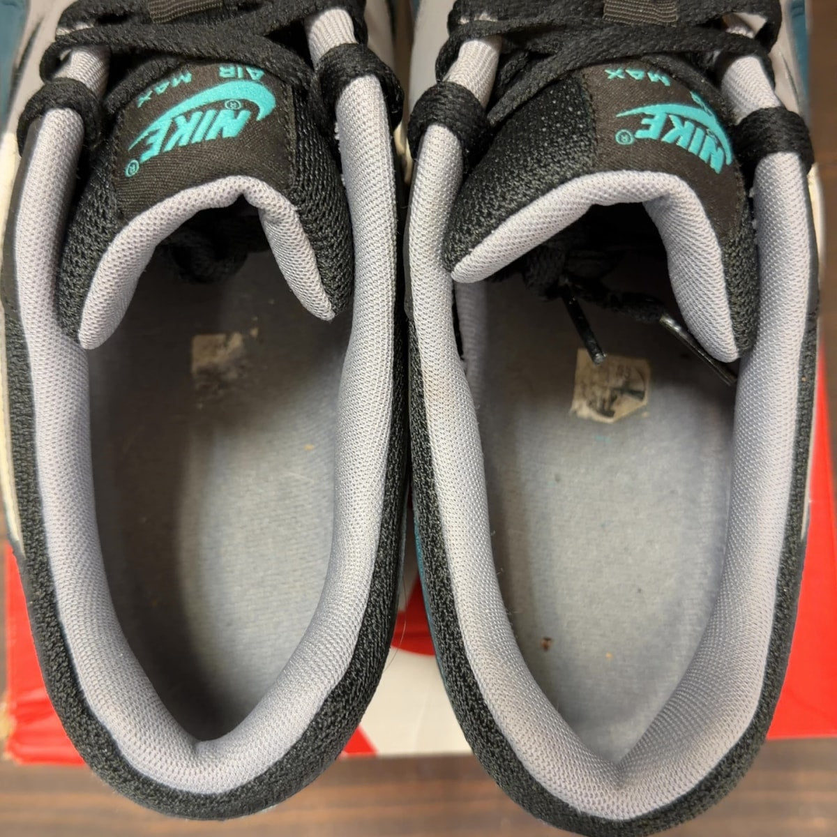 Nike Air Max 1 Black Mid Turquoise Size 12 (Pre-Owned) - Image 5