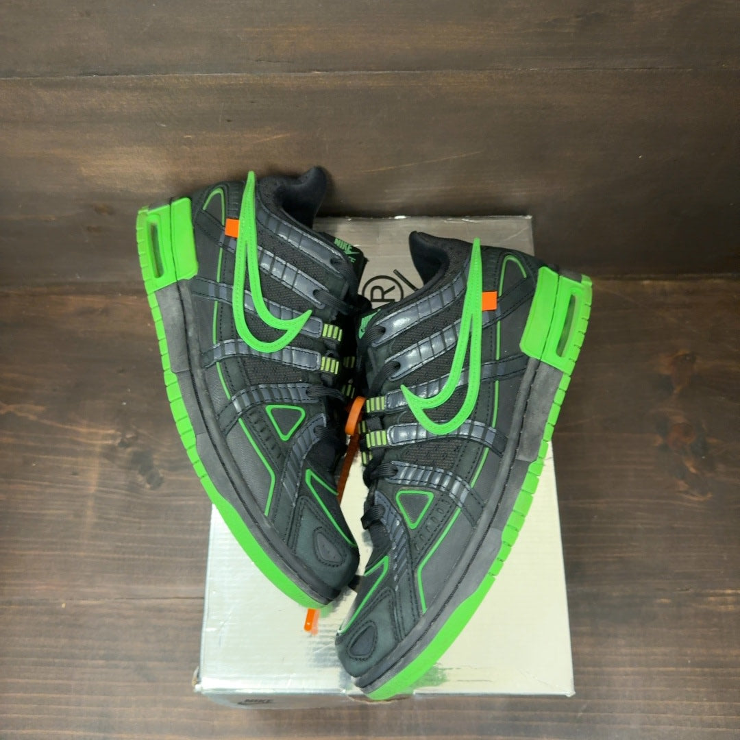 Nike Air Rubber Dunk Off-White Green Strike Size 9.5 (Pre-Owned)