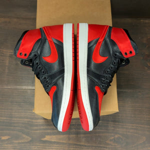 Jordan 1 Retro High OG Satin Bred (Women's) Size 10W - aux