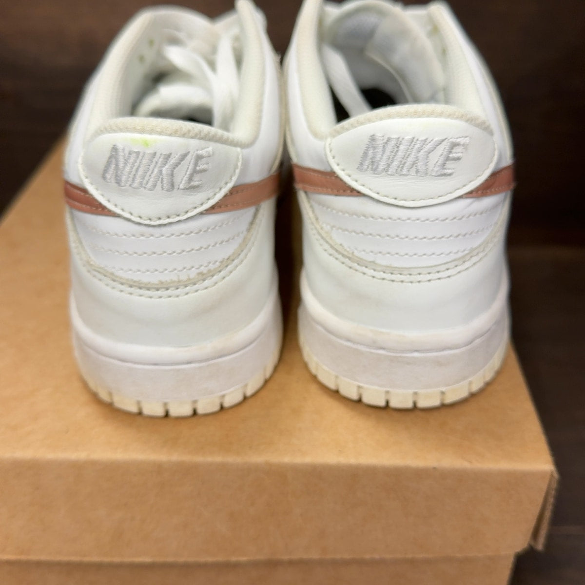 Nike Dunk Low White Pink (GS) Size 7Y (Pre-Owned) - Image 5