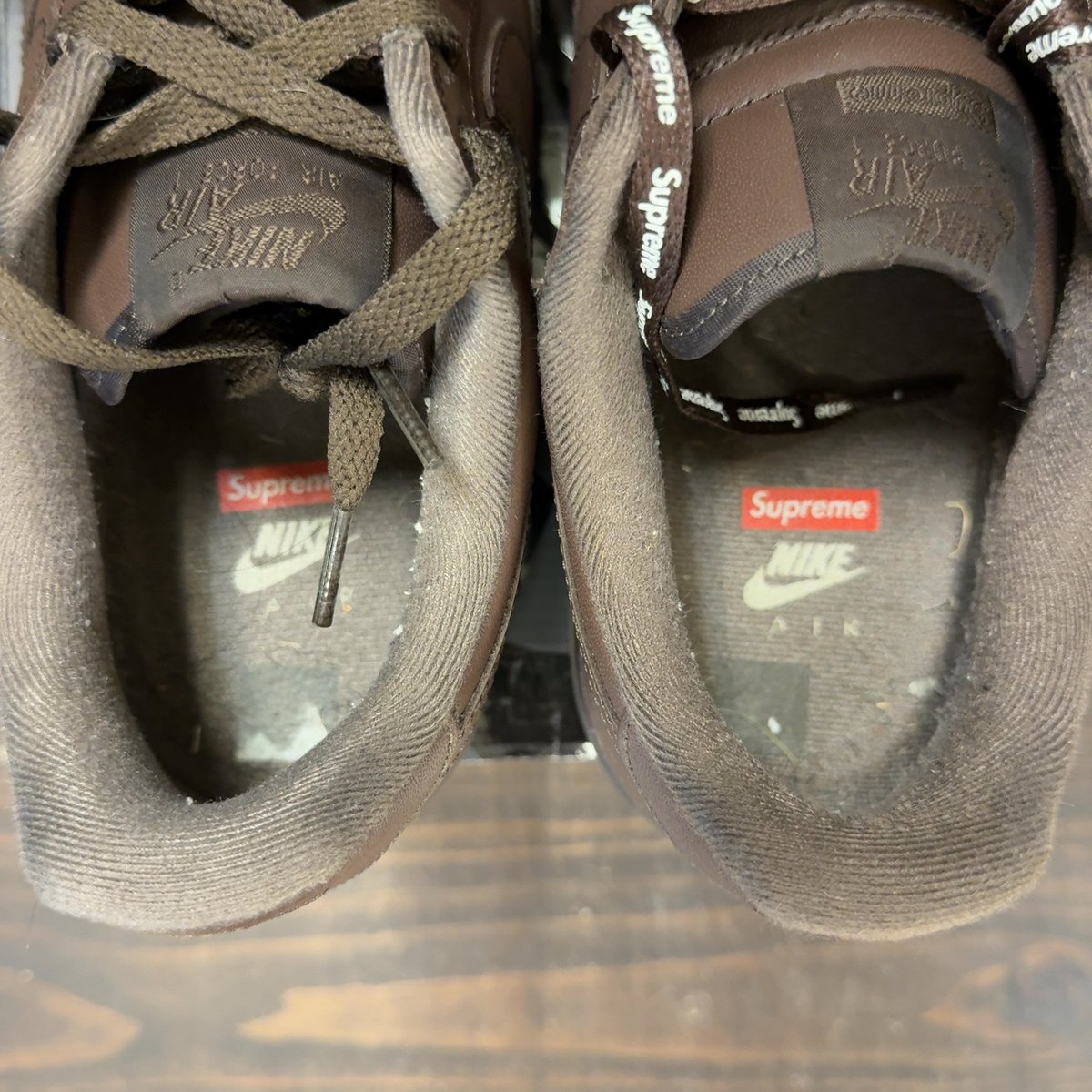 Nike Air Force 1 Low Supreme Baroque Brown Size 10.5 (Pre-Owned) - aux