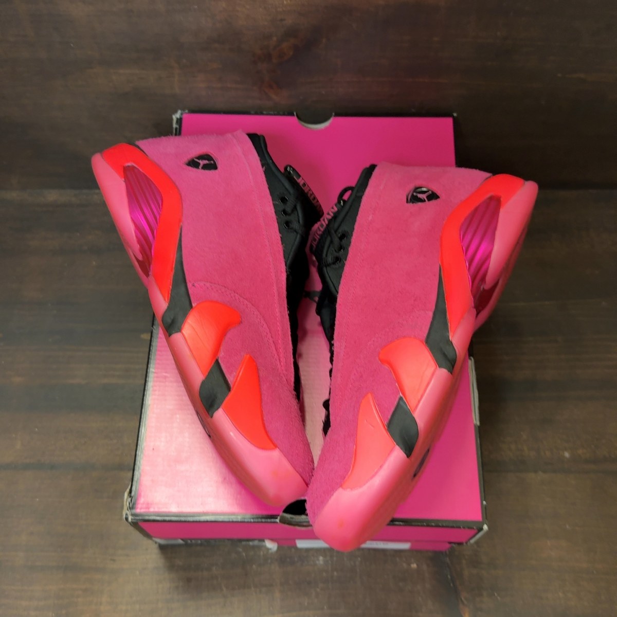 Jordan 14 Retro Low Shocking Pink (Women's) - Image 2