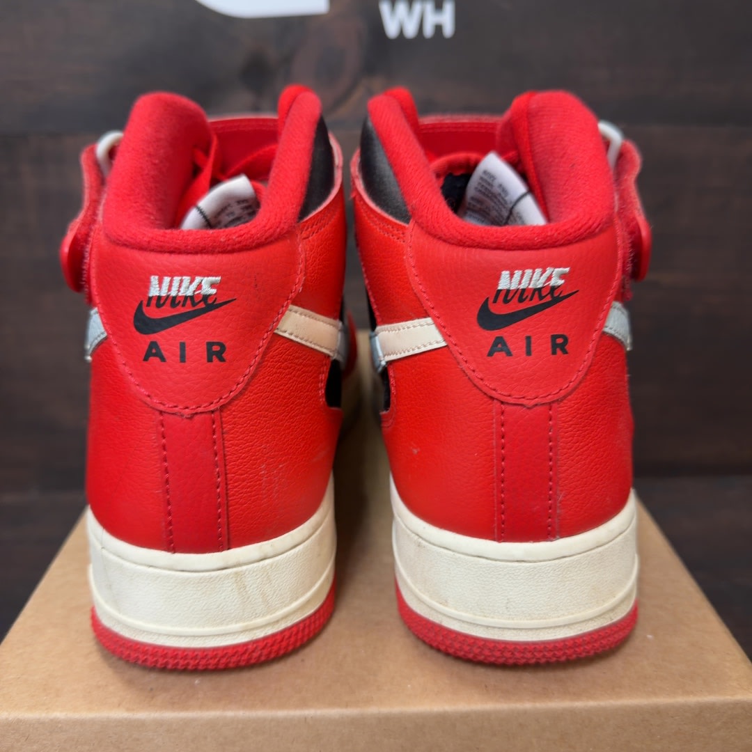 Nike Air Force 1 Mid LV8 Split Black Red Size 9.5 (Pre-Owned) - Image 4
