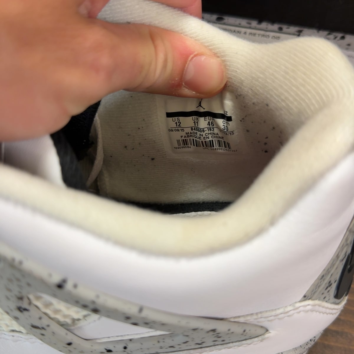 Jordan 4 Retro White Cement (2016) Size 12 (Pre-Owned) - aux