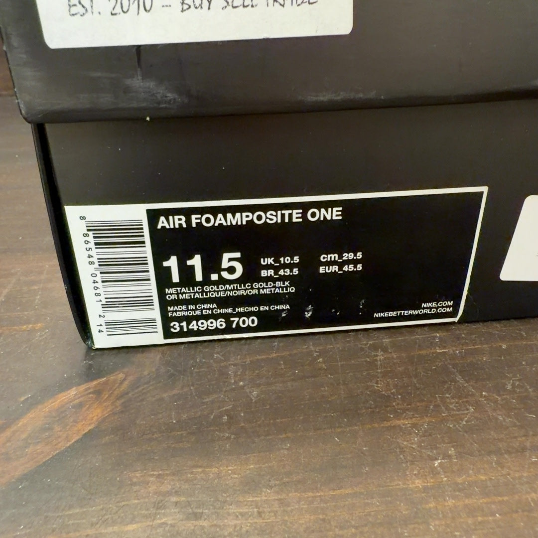 Nike Air Foamposite One Metallic Gold - Image 7