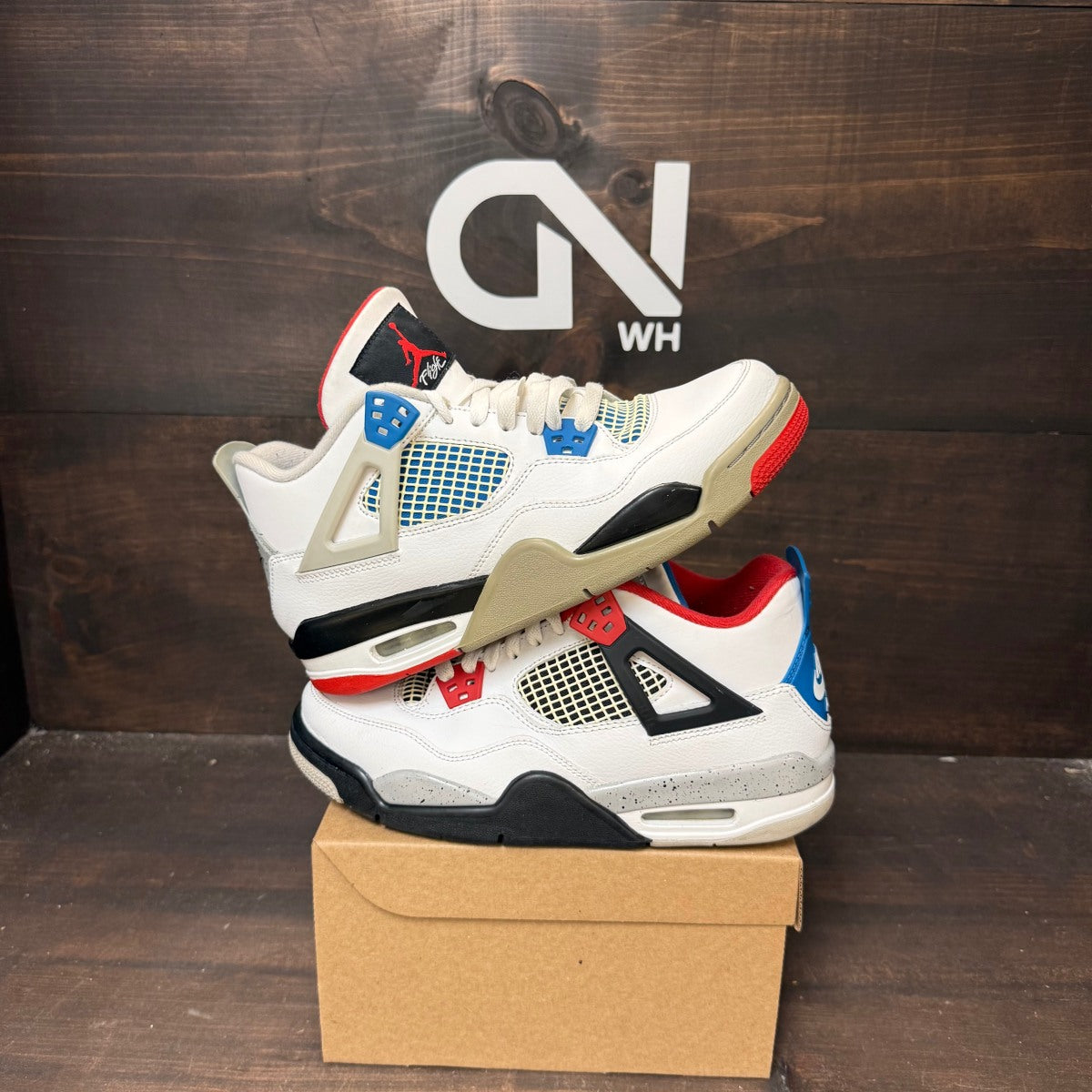 Jordan 4 Retro What The (GS) Size 7Y (Pre-Owned) - Image 1