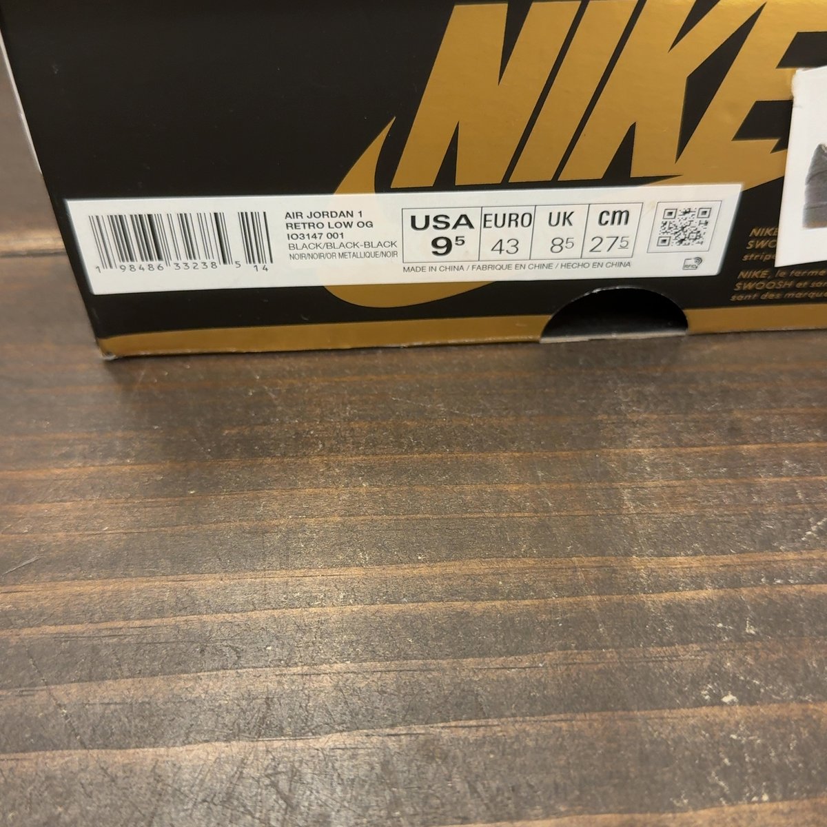 Jordan 1 Retro Low OG Xuanwu Year of the Snake Size 9.5 (Pre-Owned) - aux