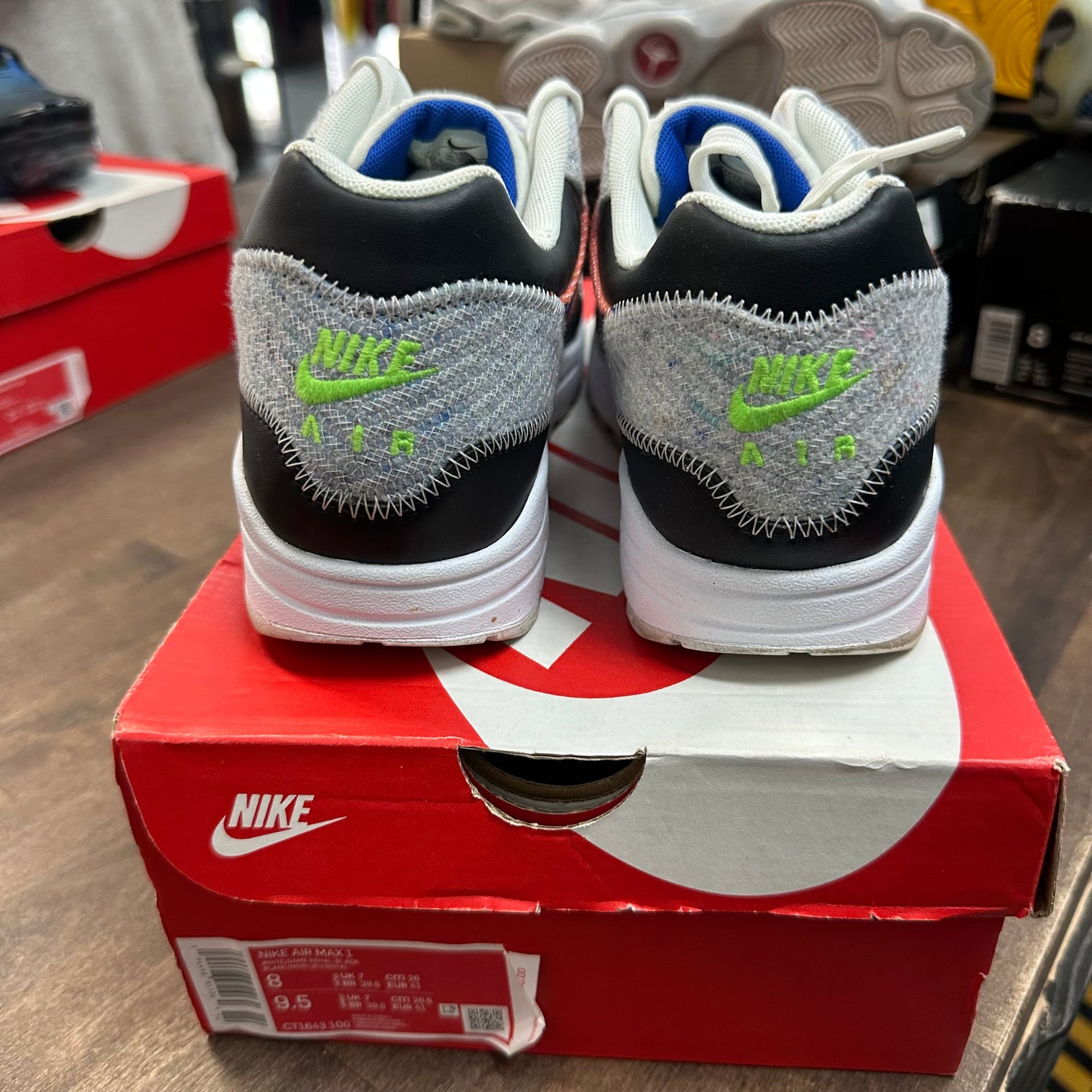 Recycled White Nike Air Max 1 (USED)