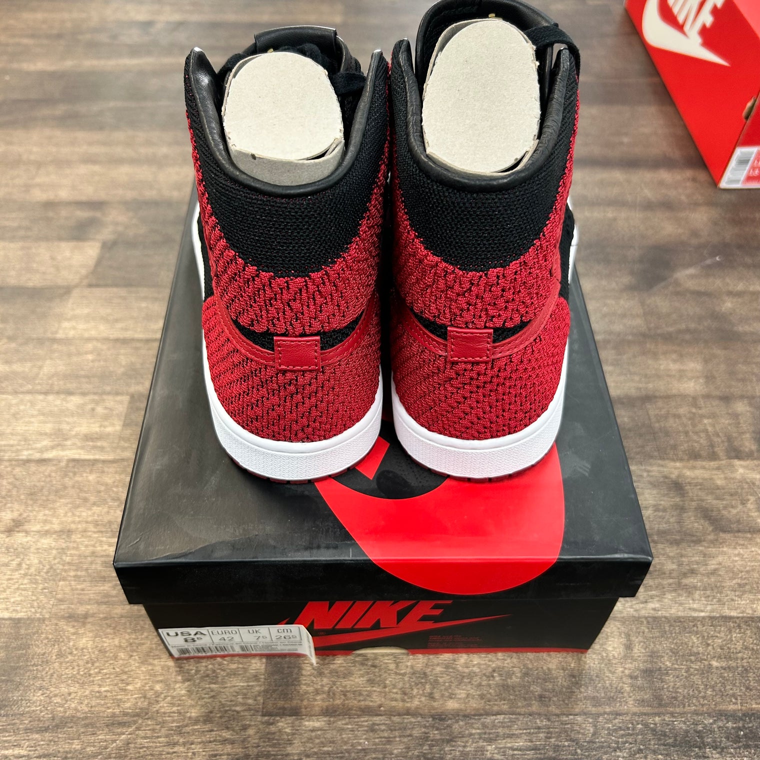 Bred Flyknit Jordan 1 High (USED)
